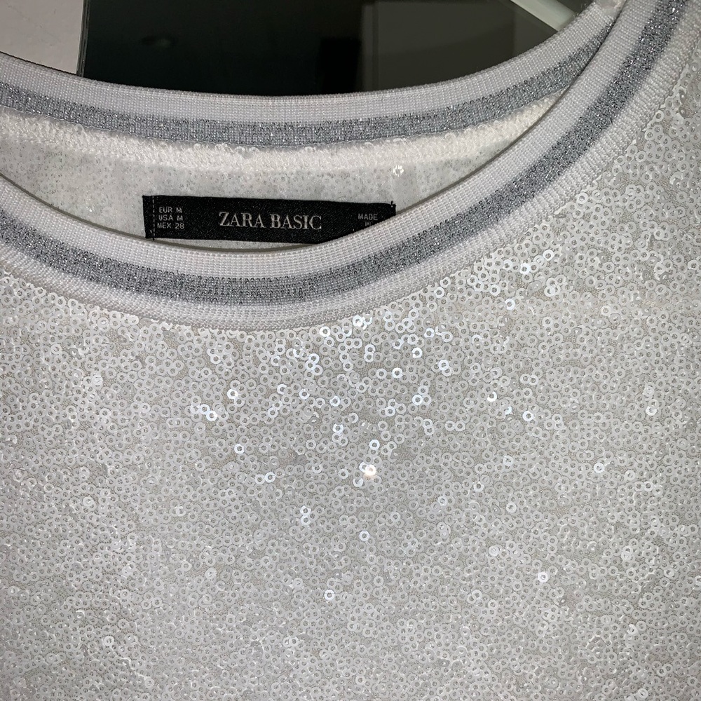 White Sequin Mini Dress